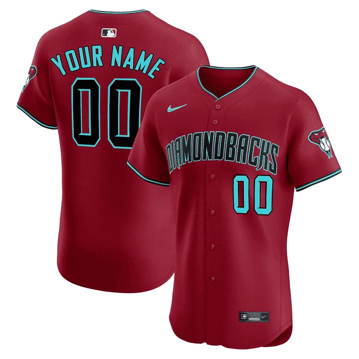 Men Arizona Diamondback Red Nike 2024 Flex Base Custom MLB Jersey